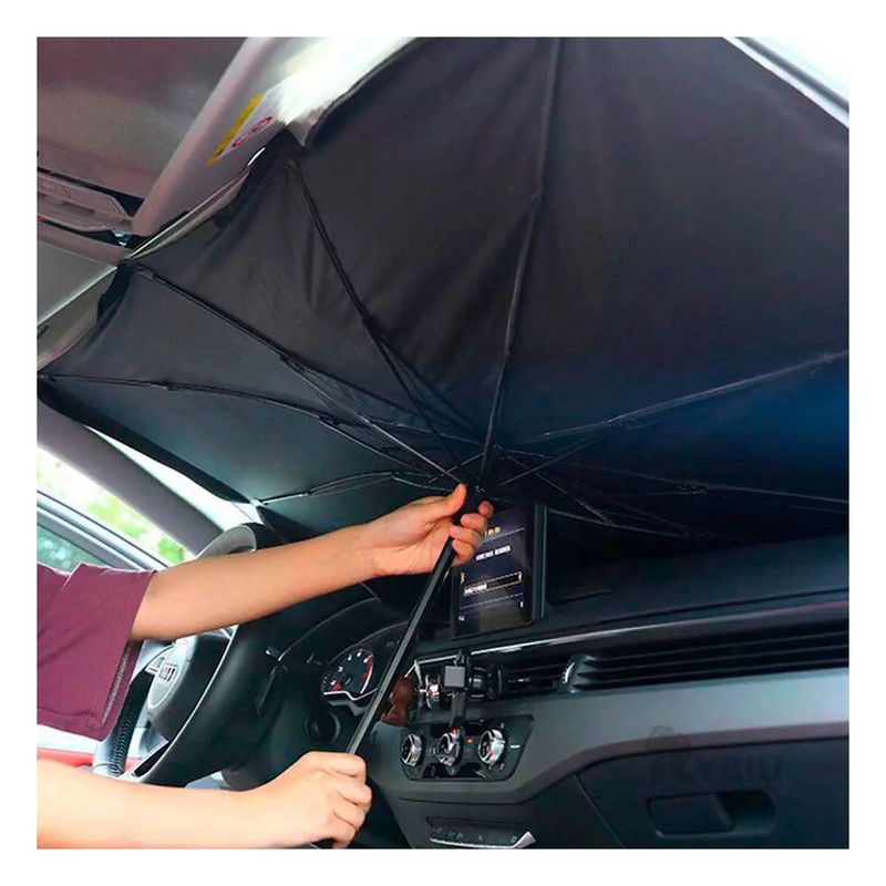 RYBIU IMPORT - Cobertor Ideal de Auto Tono Negro Y+Regalo Ligas para Peinar