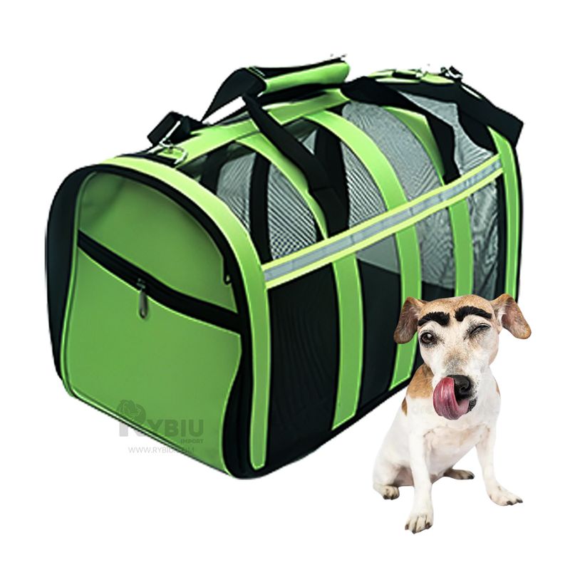 RYBIU IMPORT - Mochila Compacta para Mascota Color Verde Y+Regalo Agendita