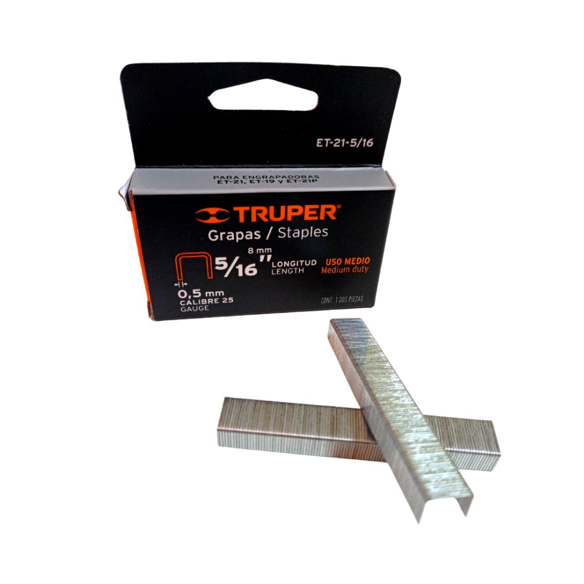 TRUPER - Grapas 516 Truper 80mm Para Et-19 Y Et-21 Tapizar 1000p