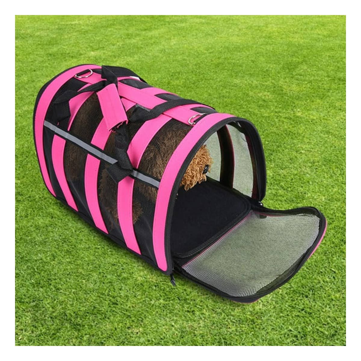 GENERICO - Maleta Reflectiva para Perros Color Fucsia Y+Regalo Stickers