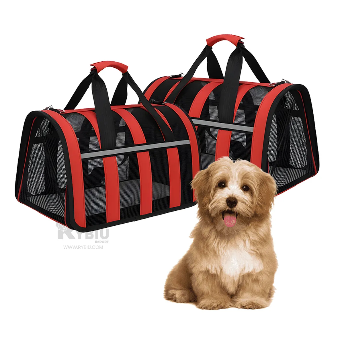 GENERICO - Maleta Viajera para Can de Rojo Y+Envoltorio de Regalo