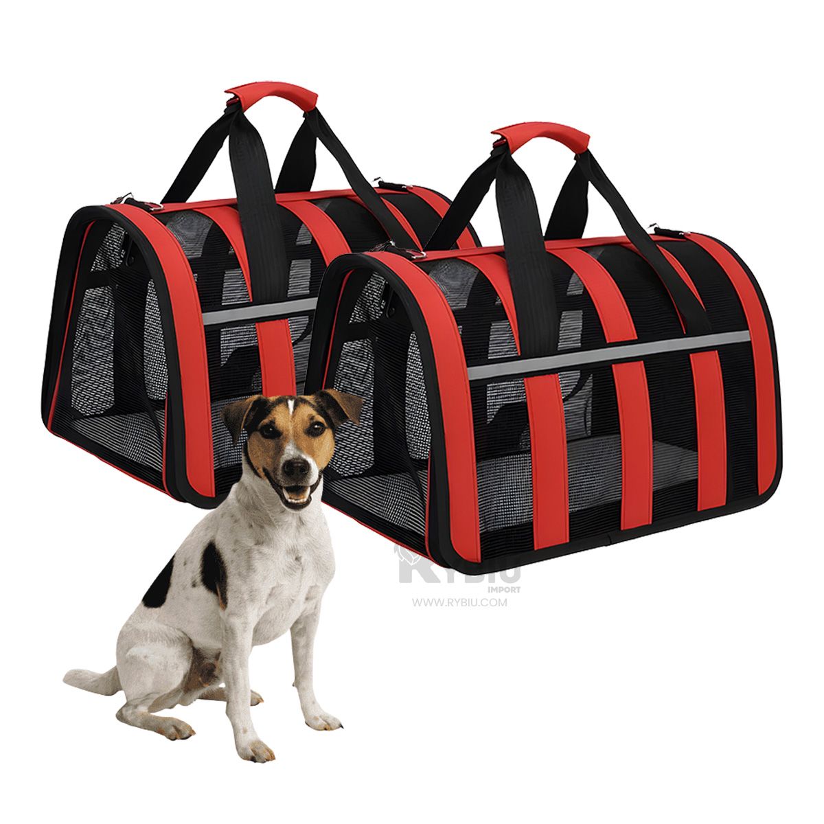 GENERICO - Maleta Reflectiva para Perros de Tono Rojo Y+Regalo Stickers