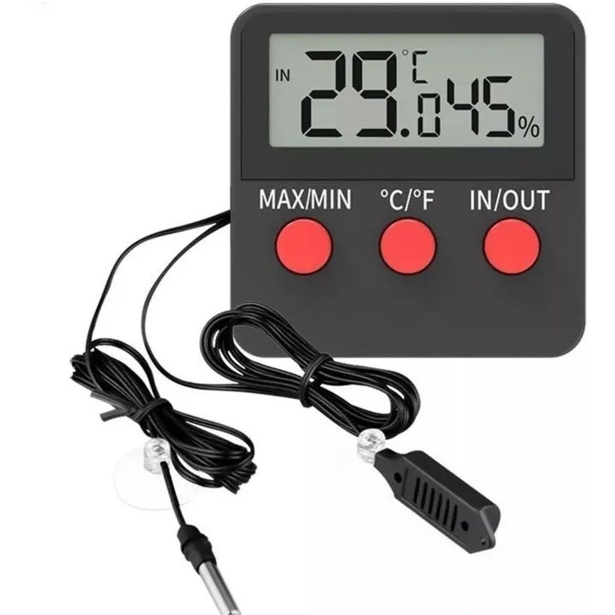 GENERICO - TERMOHIGROMETRO INCUBADORA  DOBLE SONDA DTH-74 TERMOMETRO