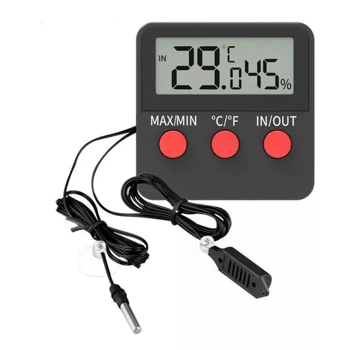 GENERICO - TERMOHIGROMETRO INCUBADORA  DOBLE SONDA DTH-74 TERMOMETRO