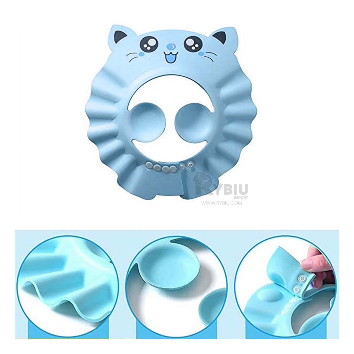 RYBIU IMPORT - Sombrero para el Aseo Infantil Celeste Y+Regalo Agendita