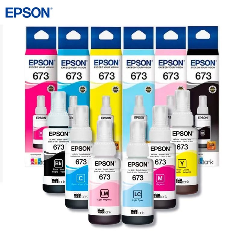 EPSON - KIT DE BOTELLAS DE TINTA EPSON 673 ORIGINAL (T673)