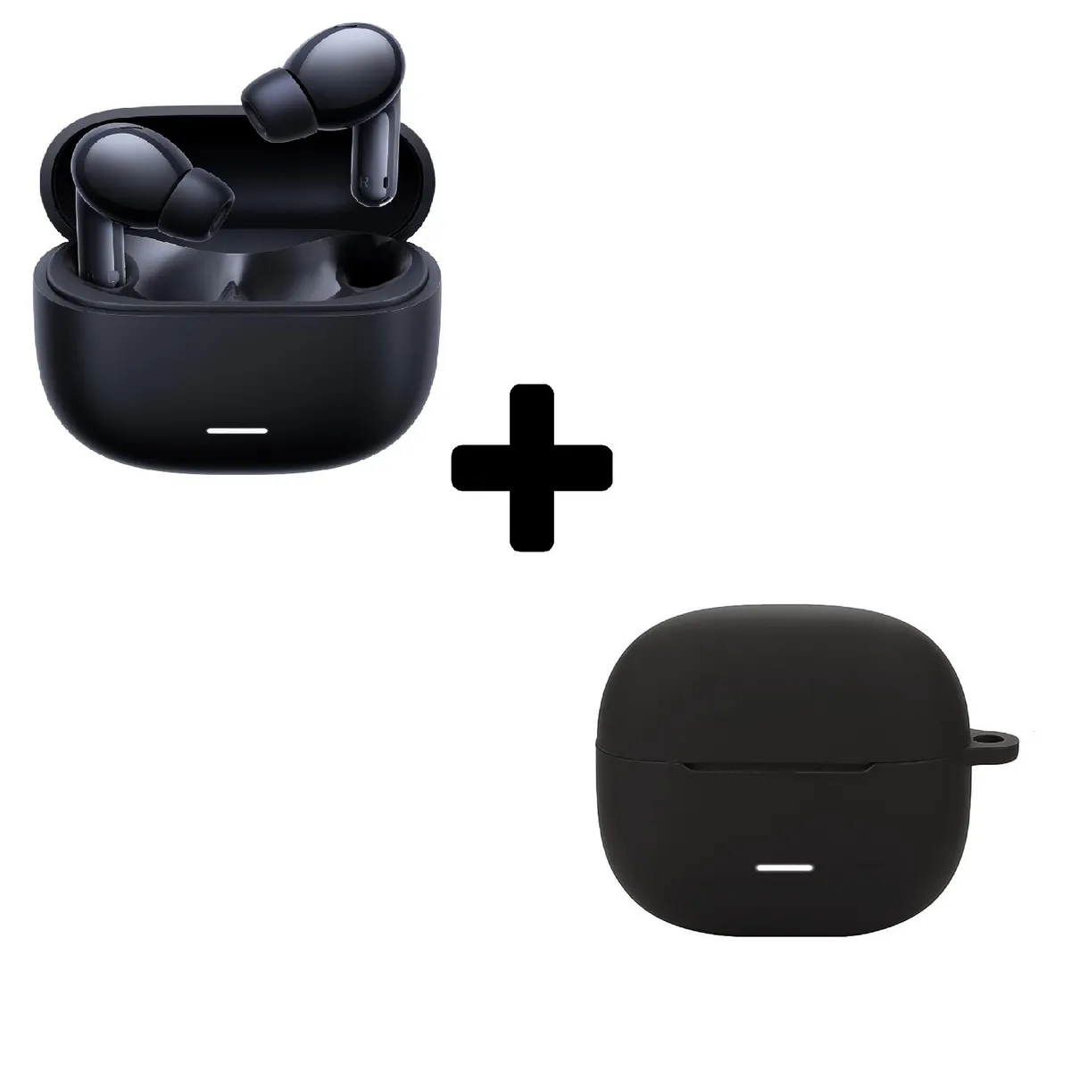 XIAOMI - Xiaomi Redmi Buds 6 Lite Negro + Funda de Silicona Negro