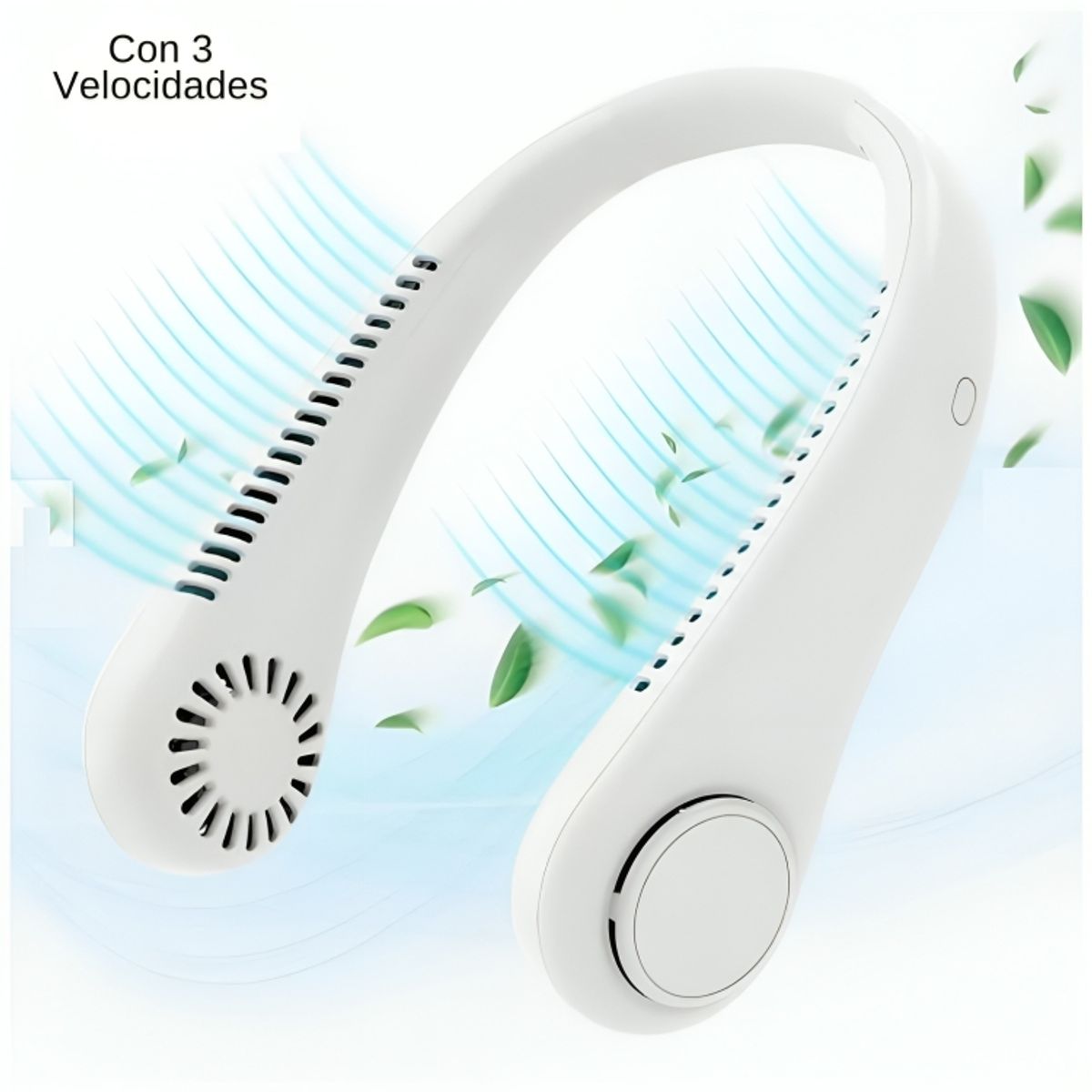 GENERICO - Mini Ventilador de Cuello Recargable de 3 Velocidades Portátil