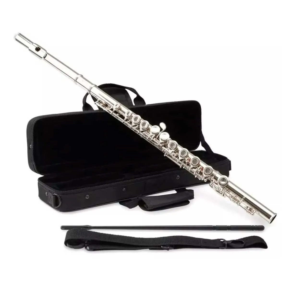 CALIFORNIA - Flauta Traversa California Plateada de Excelente Sonido