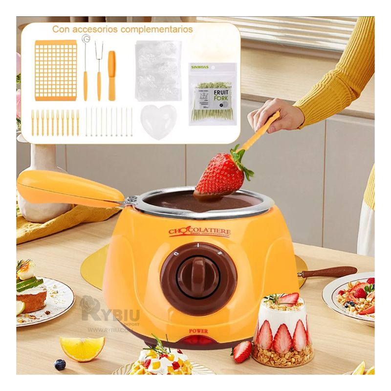 RYBIU IMPORT - Olla para Fundir en Color Amarillo Y+Regalo Agendita