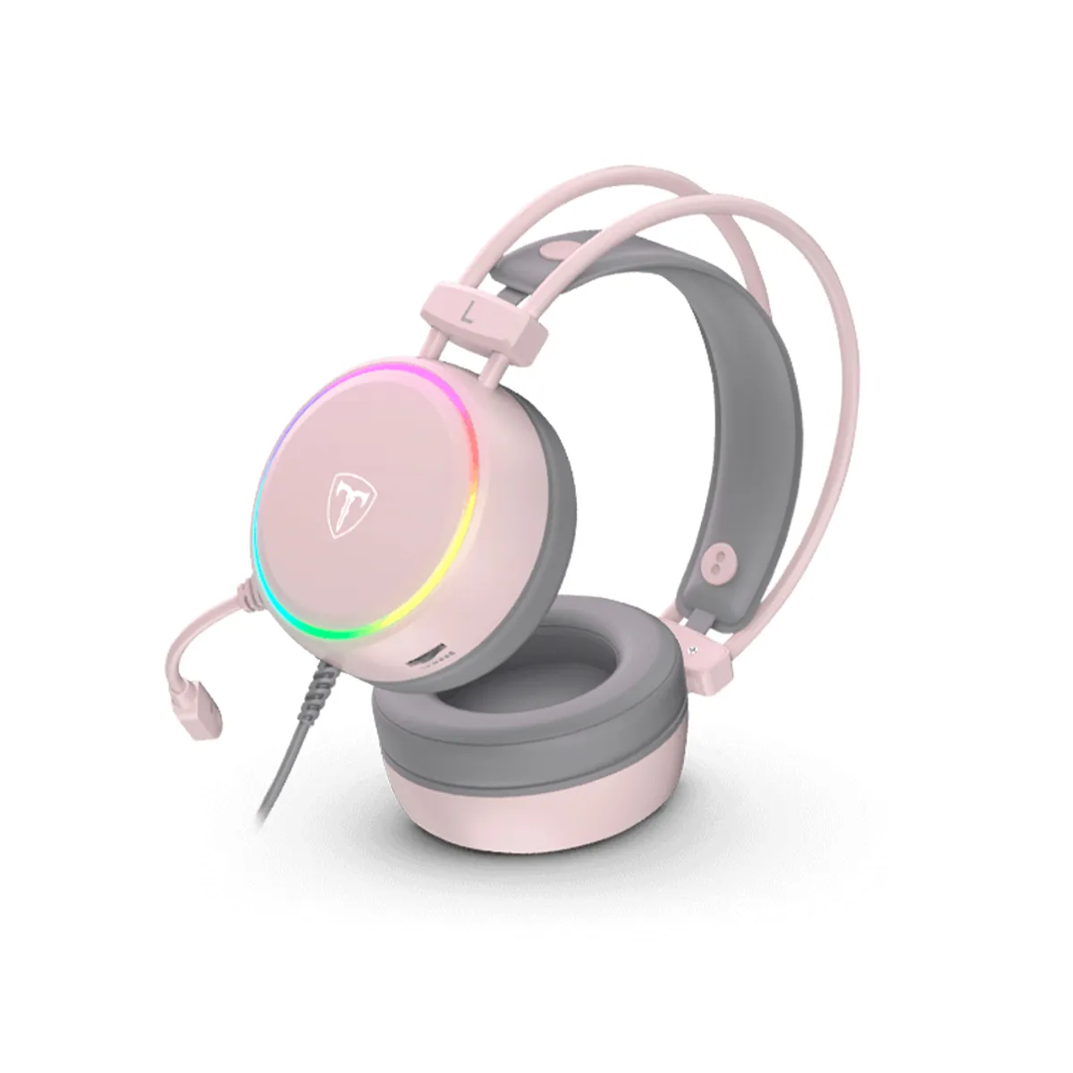 T-DAGGER - Audífonos Gamer T-Dagger Sona T-RGH304 USB 7.1 RGB – Pink