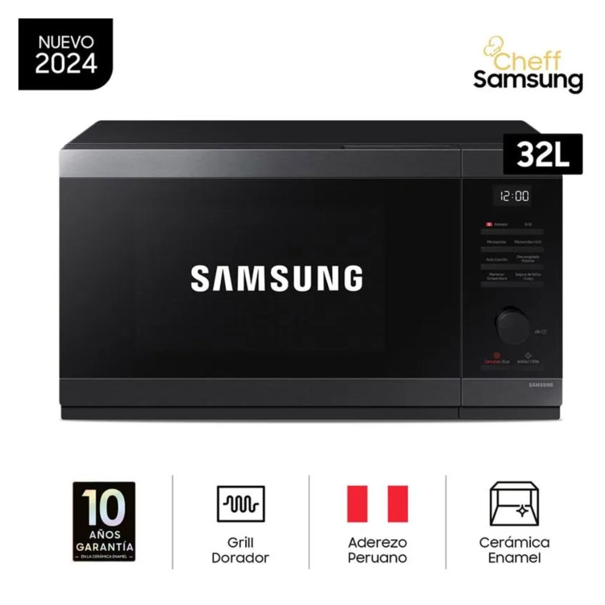 SAMSUNG - Horno Microondas SAMSUNG 32L MG32DG4524AGPE Negro