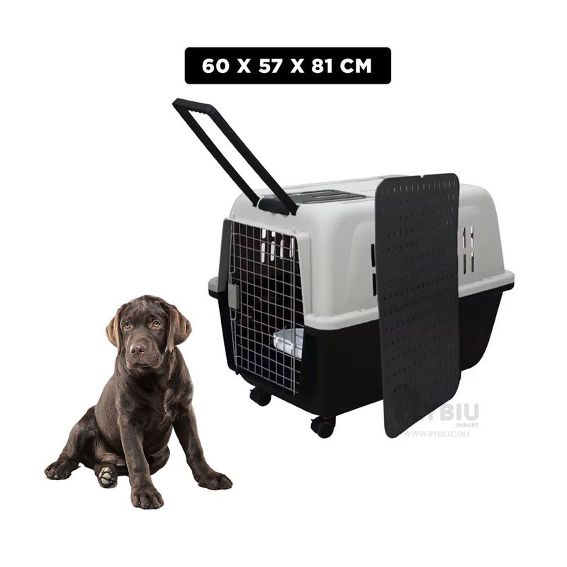 RYBIU IMPORT - Portador para Viaje de Dog L80 Negro Y+Banderitas Adhesivas