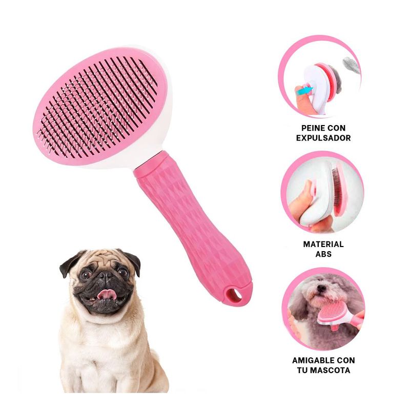 RYBIU IMPORT - Peineta Facil Uso en Color Rosado Y+Regalo Ligas para Peinar