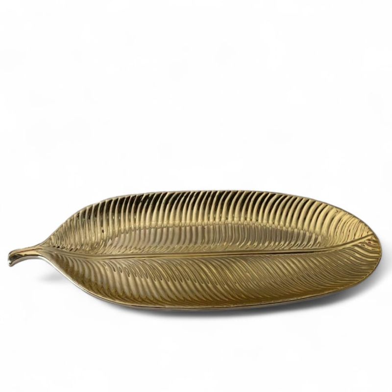 GENERICO - Bandeja Decorativa Hoja 36x15 cm