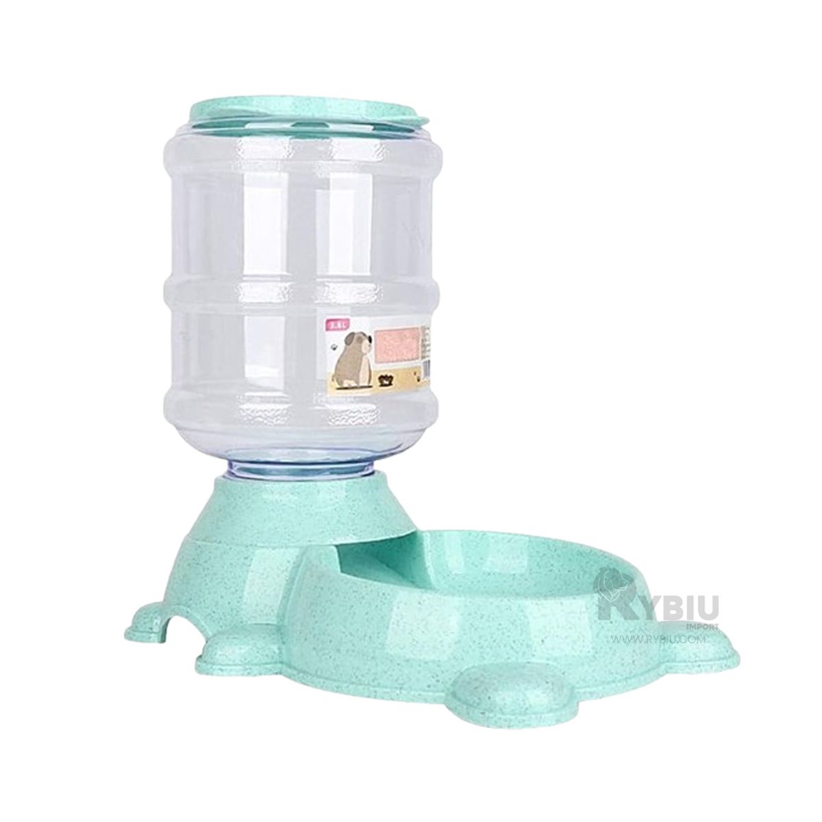 GENERICO - Dispensador de Agua de Mascota Verde Y+Regalo Stickers