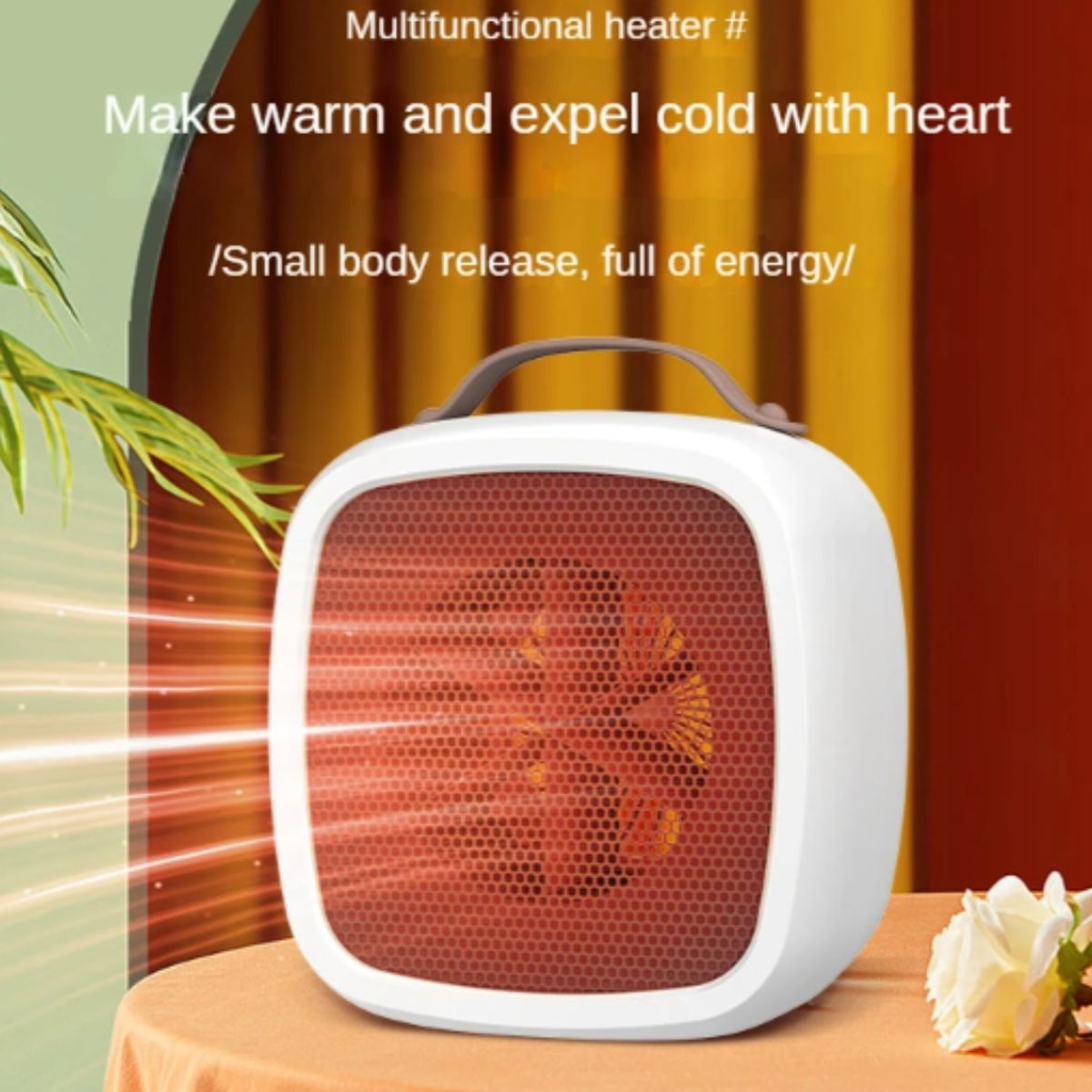 GENERICO - Mini Calentador Ventilador de Oficina Eléctrico