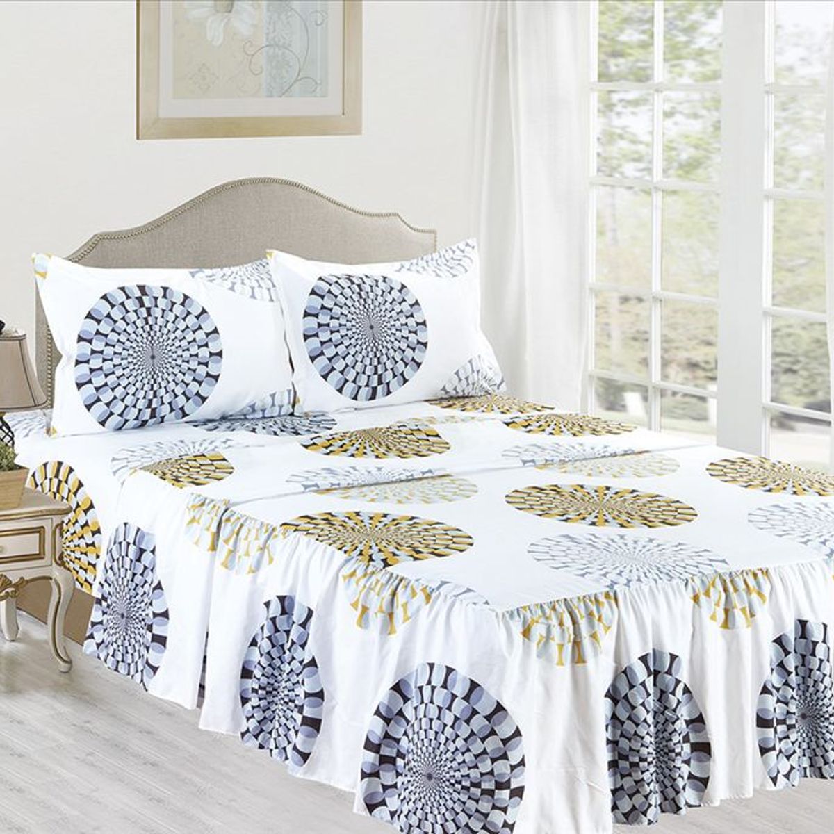 CASATEX - Set de Sabanas Con Blonda de 4 Piezas Queen