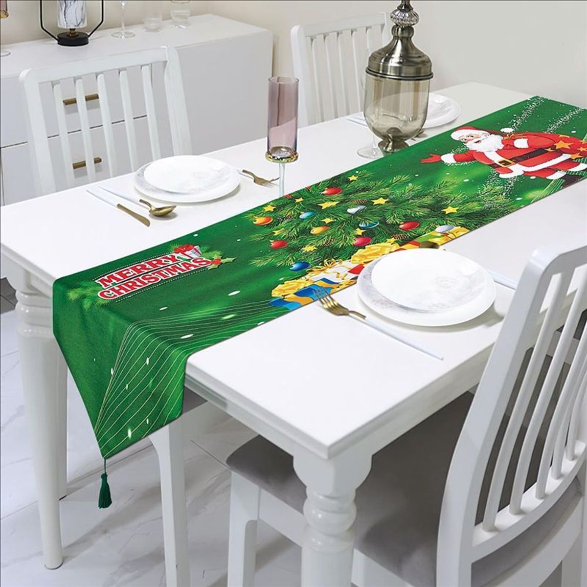 CASATEX - Camino de Mesa Navideño 33x180 cm PAPA NOEL Nº1