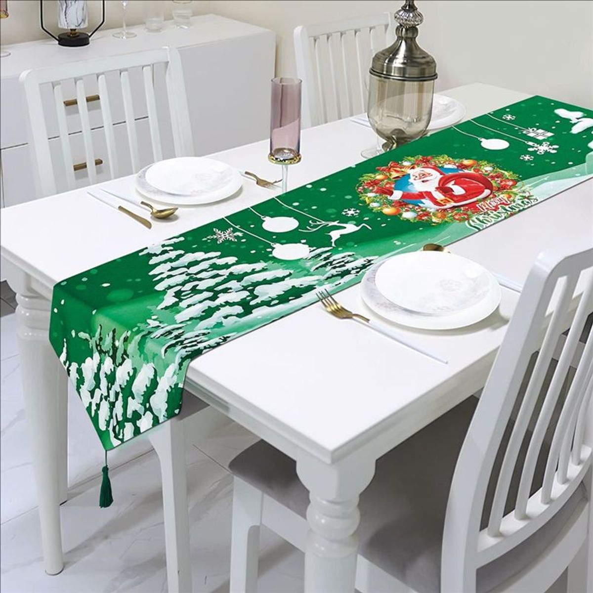 CASATEX - Camino de Mesa Navideño 33x180 cm PAPA NOEL Nº1