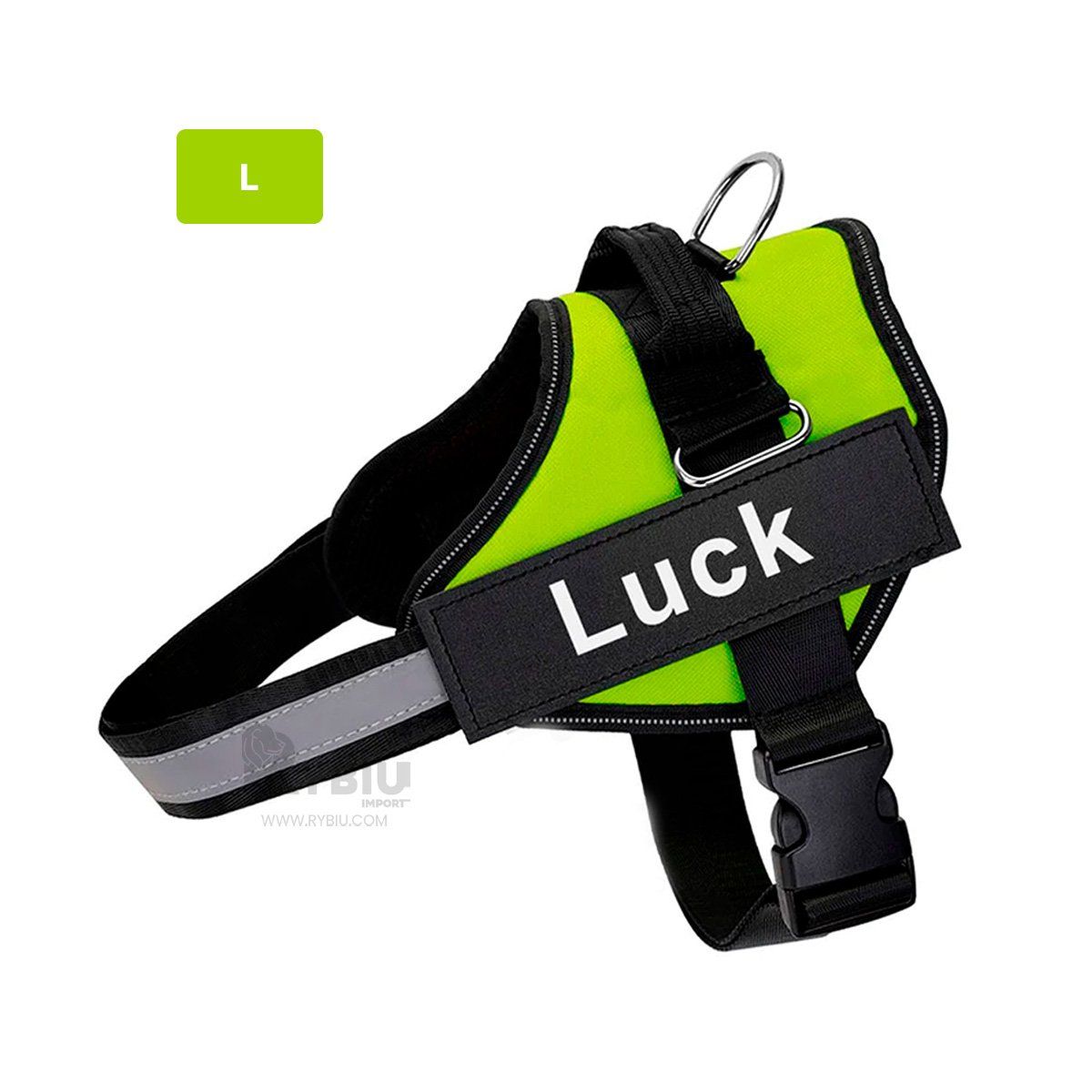 RYBIU IMPORT - Pechera Canina L en Tono Verde Y+Regalo Ligas para Peinar