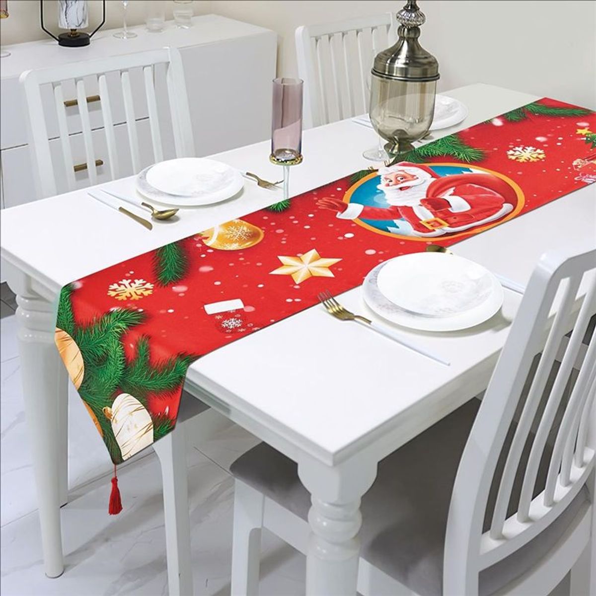 CASATEX - Camino de Mesa Navideño 33x180 cm PAPA NOEL Nº6