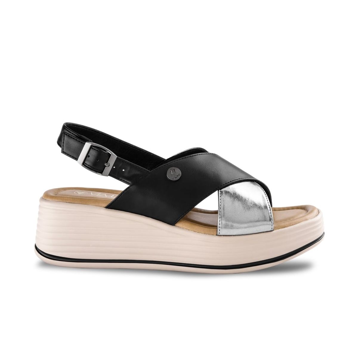 VIA UNO - Sandalias Via Uno 6Z9226-1 Black - Mujer