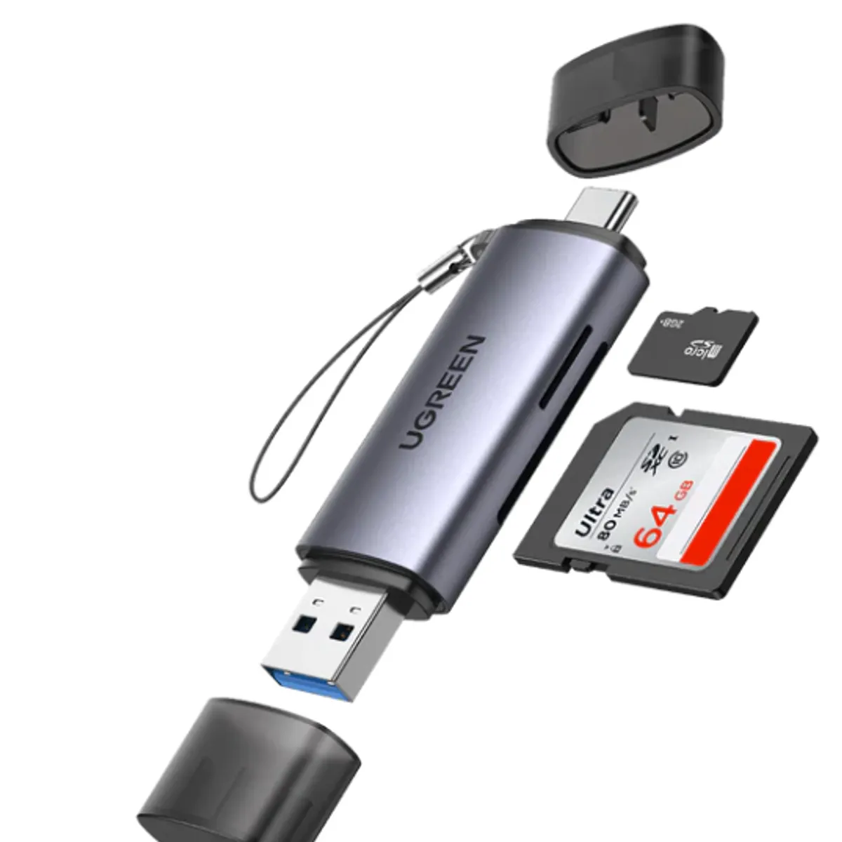 UGREEN - UGREEN LECTOR DE MEMORIAS  USB-C & USB 3.0 SD/TF CARD READER