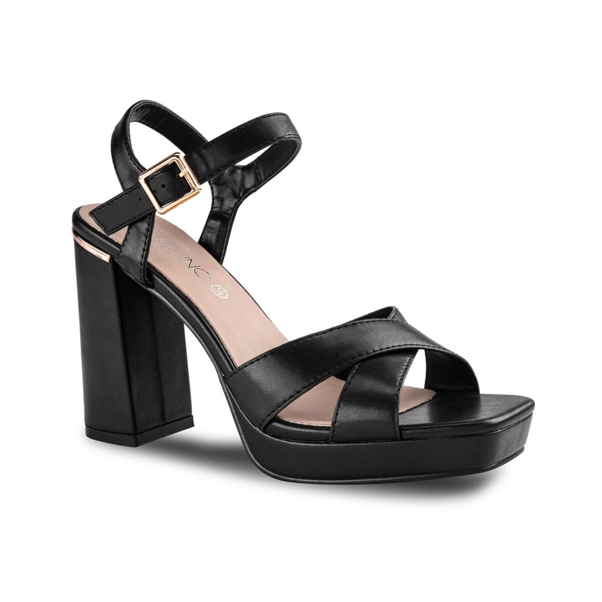VIA UNO - Sandalias Via Uno 18F2040A-100 Black - Mujer