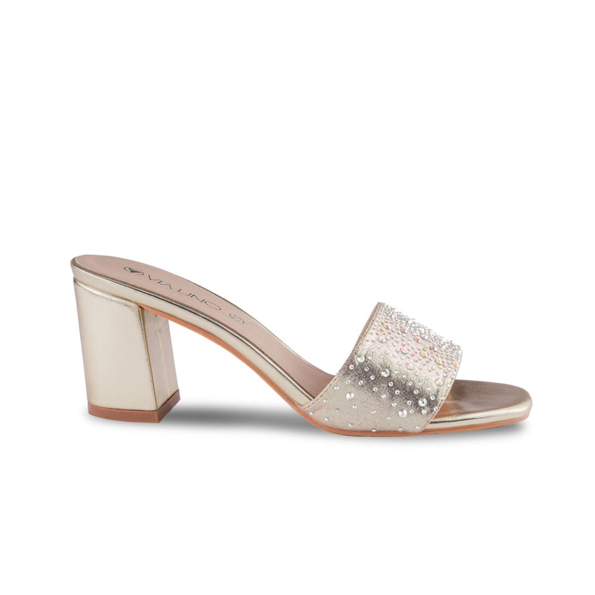 VIA UNO - Sandalias Via Uno 2566-88 Light Gold - Mujer