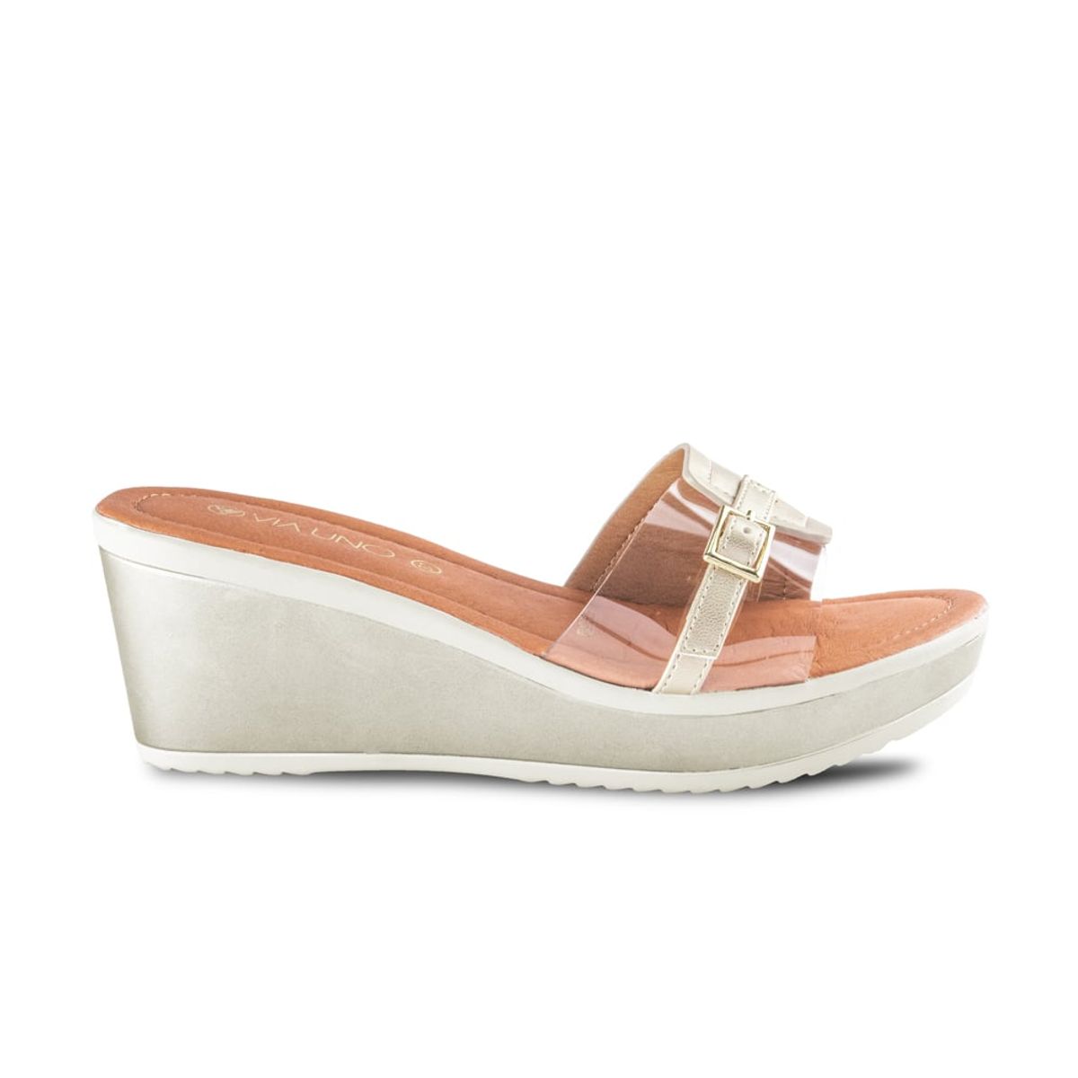 VIA UNO - Sandalias Via Uno 2B2080-9 Light Gold - Mujer