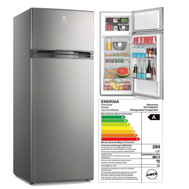 ELECTROL - Refrigeradora Electrolux Top Mount Frost 205L ERTY20G2HVI