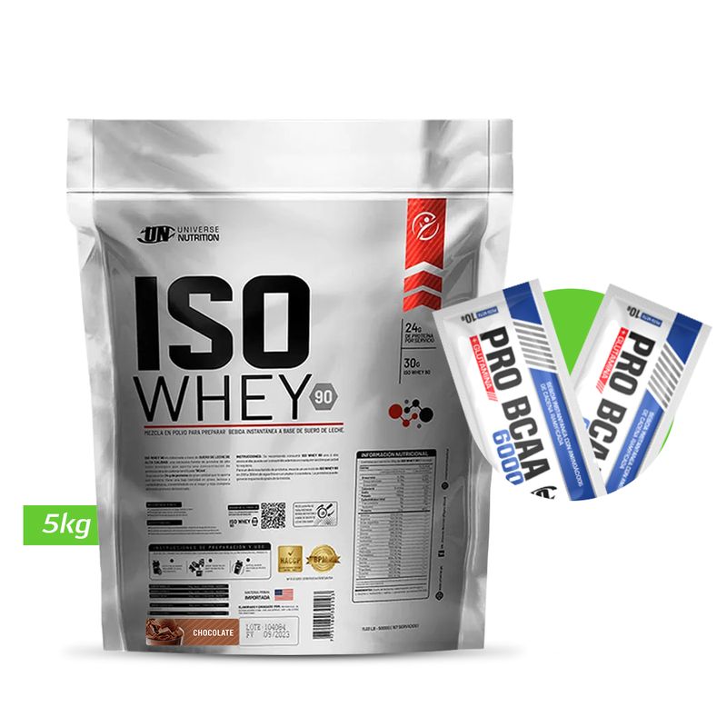 UNIVERSE NUTRITION - ISO WHEY 5 KG PROTEINA UN CHOCOLATE  + REGALOS