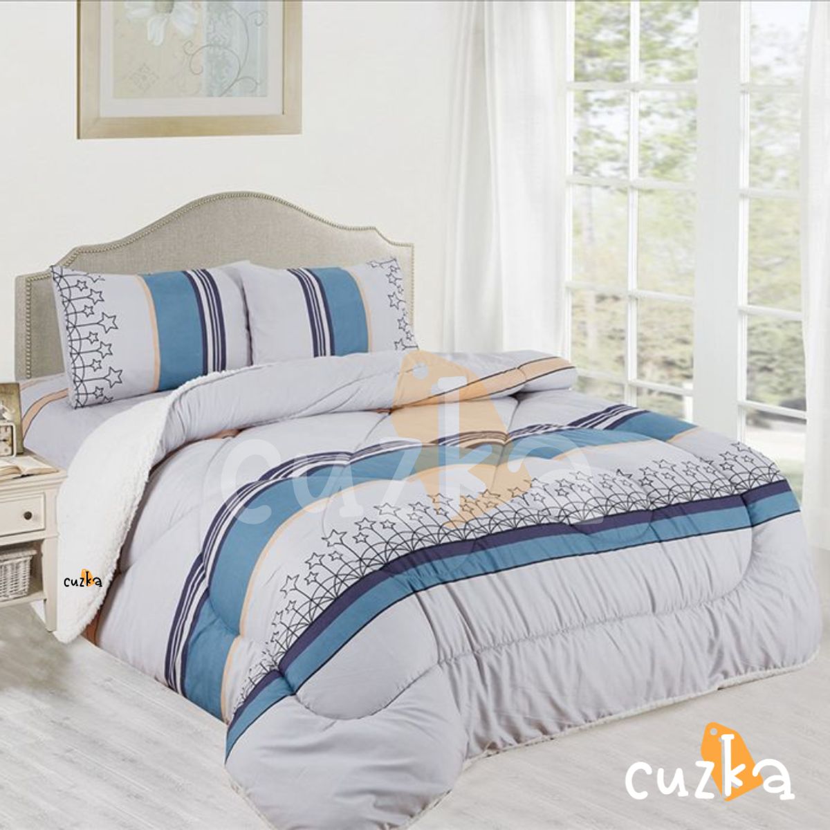 CASATEX - Edredón Tela Hipoalergénico con Carnero KING + Set de Sábanas