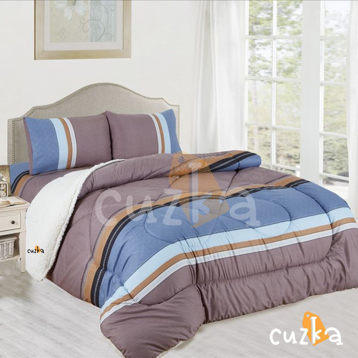 CASATEX - Edredón Tela Hipoalergénico con Carnero KING + Set de Sábanas