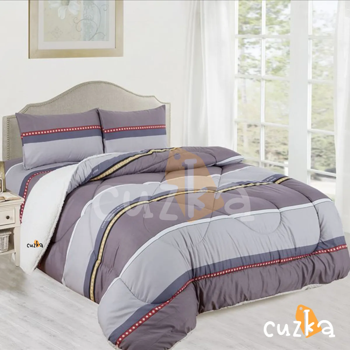 CASATEX - Edredón Tela Hipoalergénico con Carnero KING + Set de Sábanas