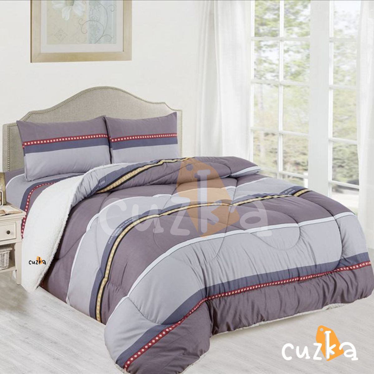 CASATEX - Edredón Tela Hipoalergénico con Carnero KING + Set de Sábanas