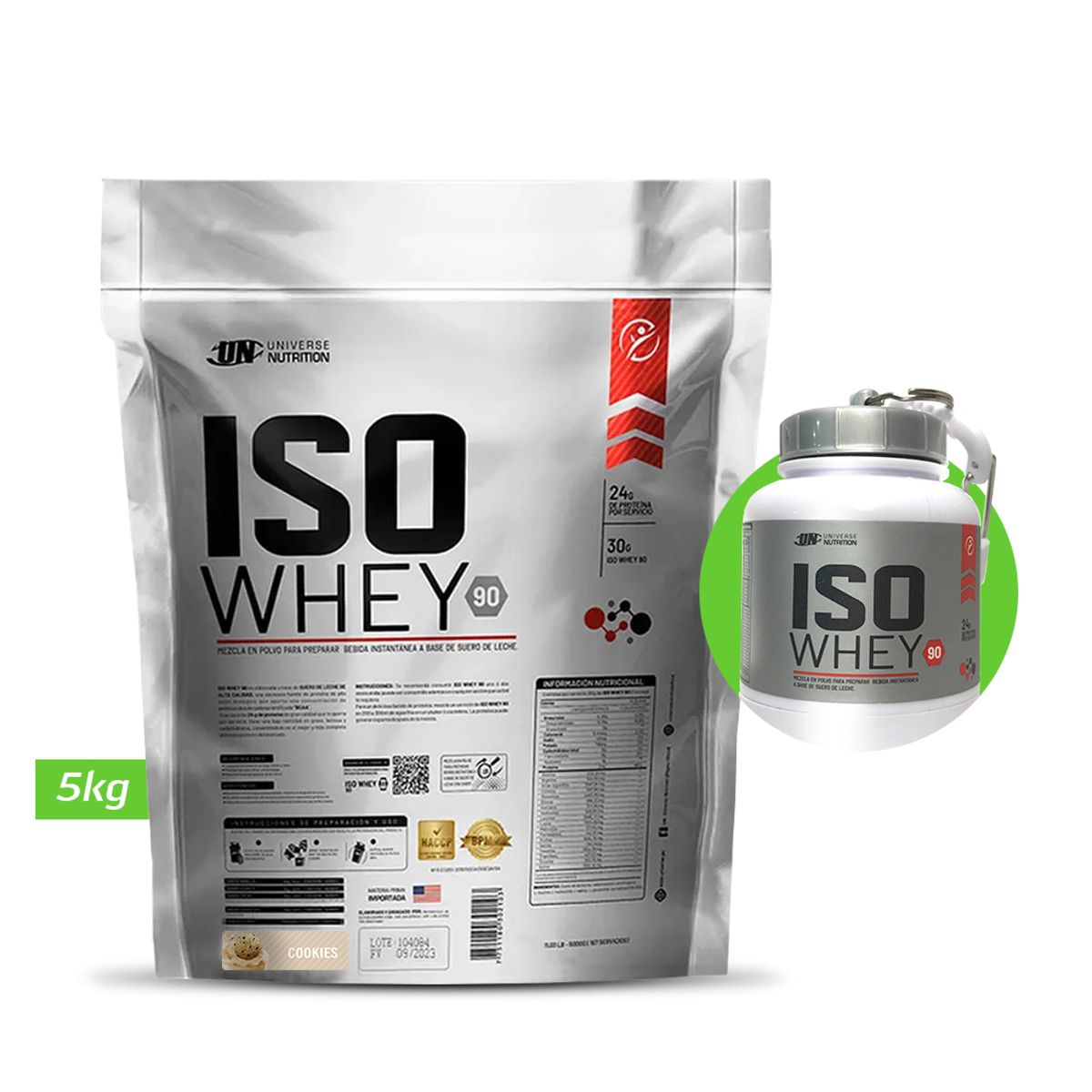 UNIVERSE NUTRITION - ISO WHEY 5 KG PROTEINA UN COOKIES + REGALOS