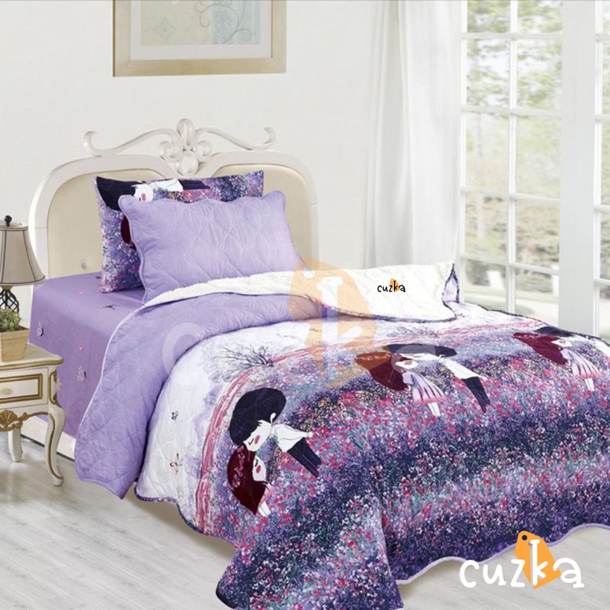 CASATEX - Edredón Tela Hipoalergénico con Carnero 15Plz + Set de Sábanas