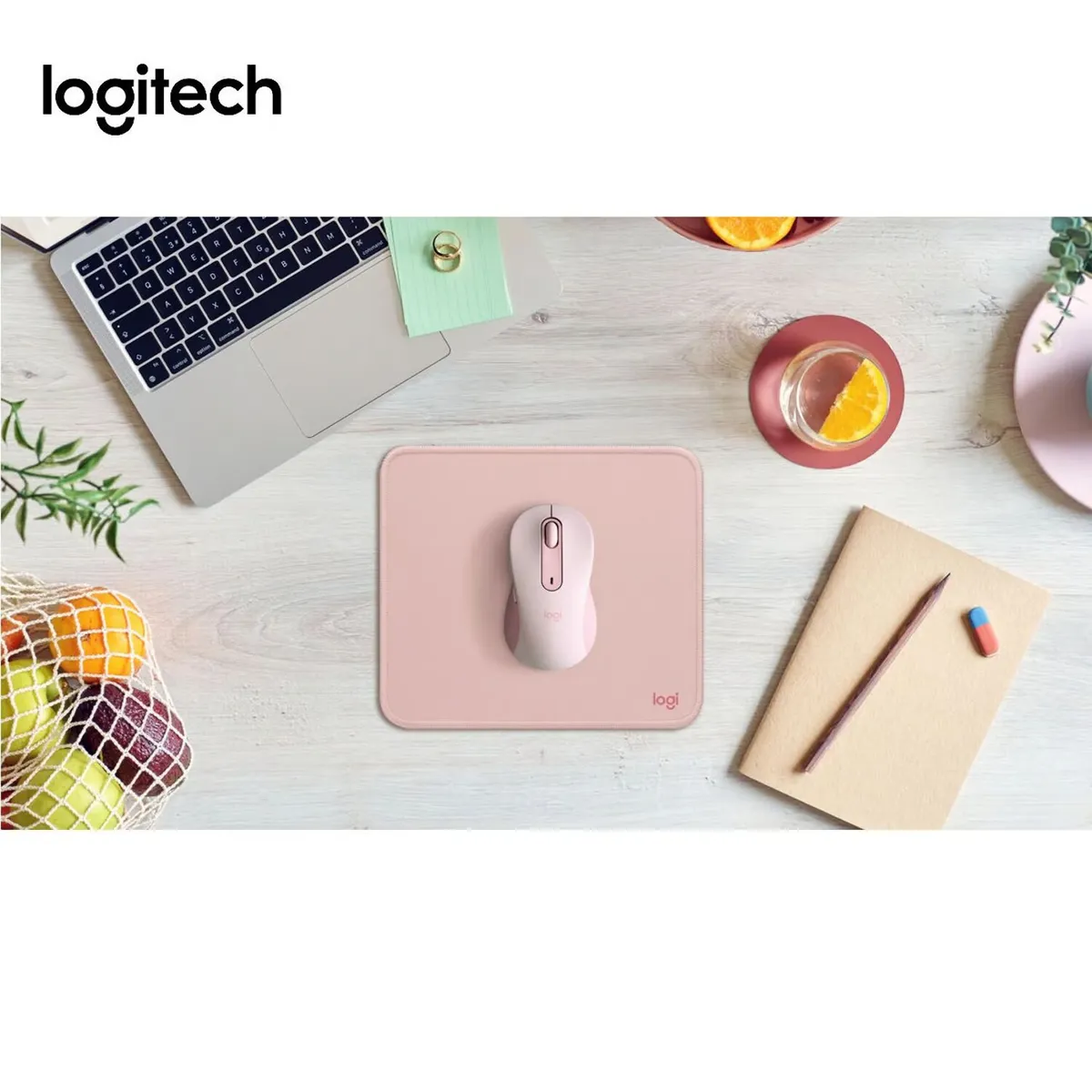 LOGITECH - PAD MOUSE  ROSE ANTI-SALPICADURAS 200X230MM