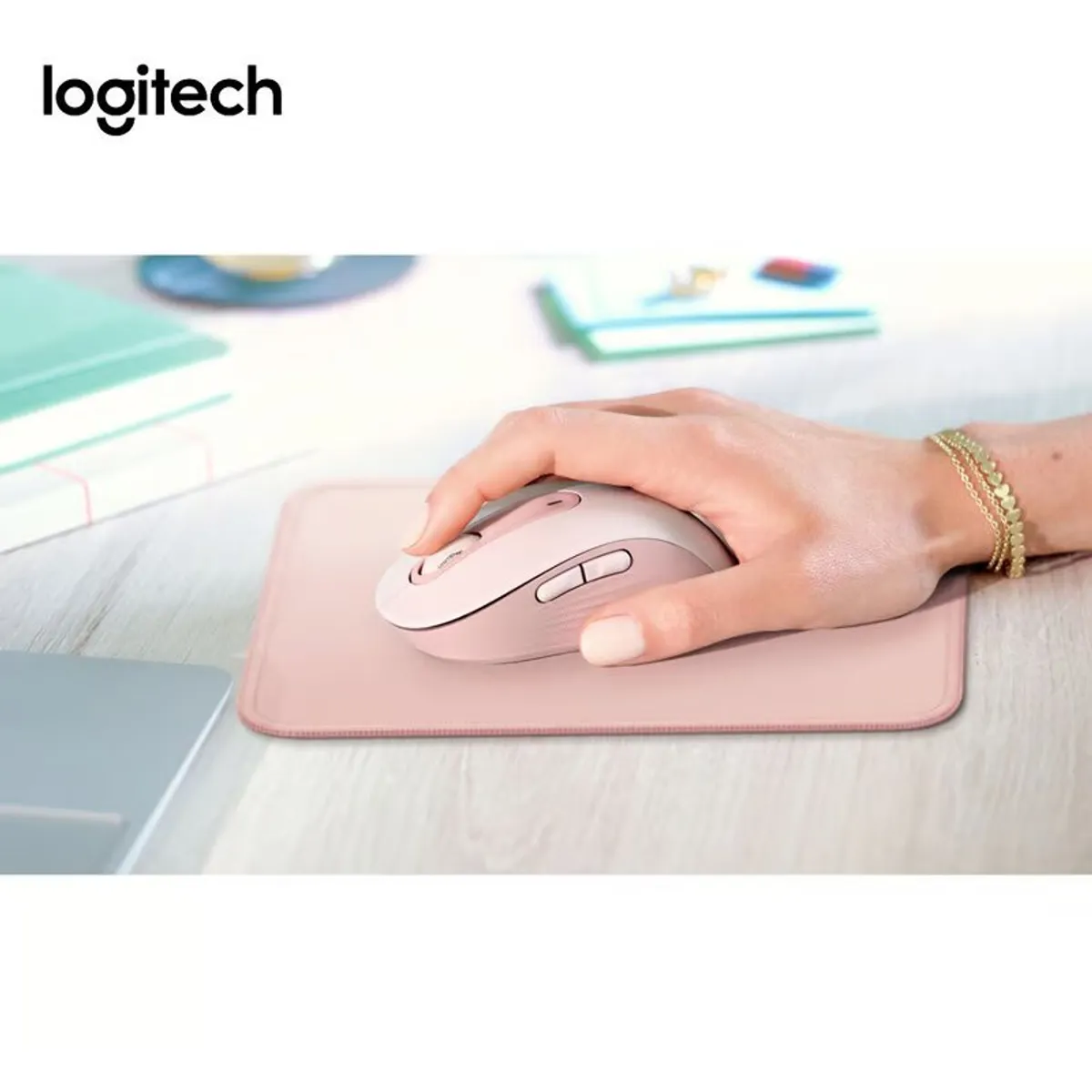 LOGITECH - PAD MOUSE  ROSE ANTI-SALPICADURAS 200X230MM
