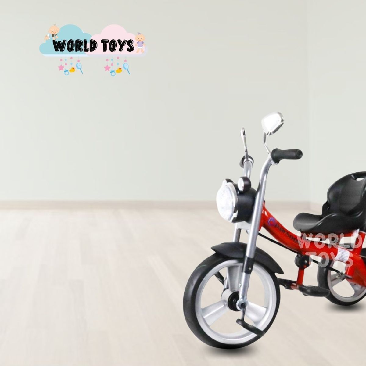 BABY - Triciclo Guiador para Niños «JANFARY» Red