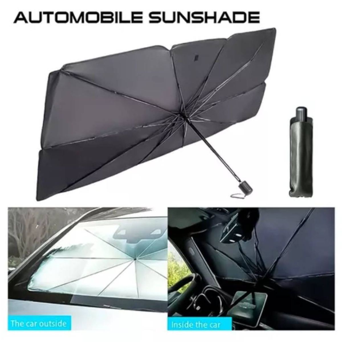 GENERICO - Quitasol Parabrisas Auto Tipo Sombrilla Cubre Sol