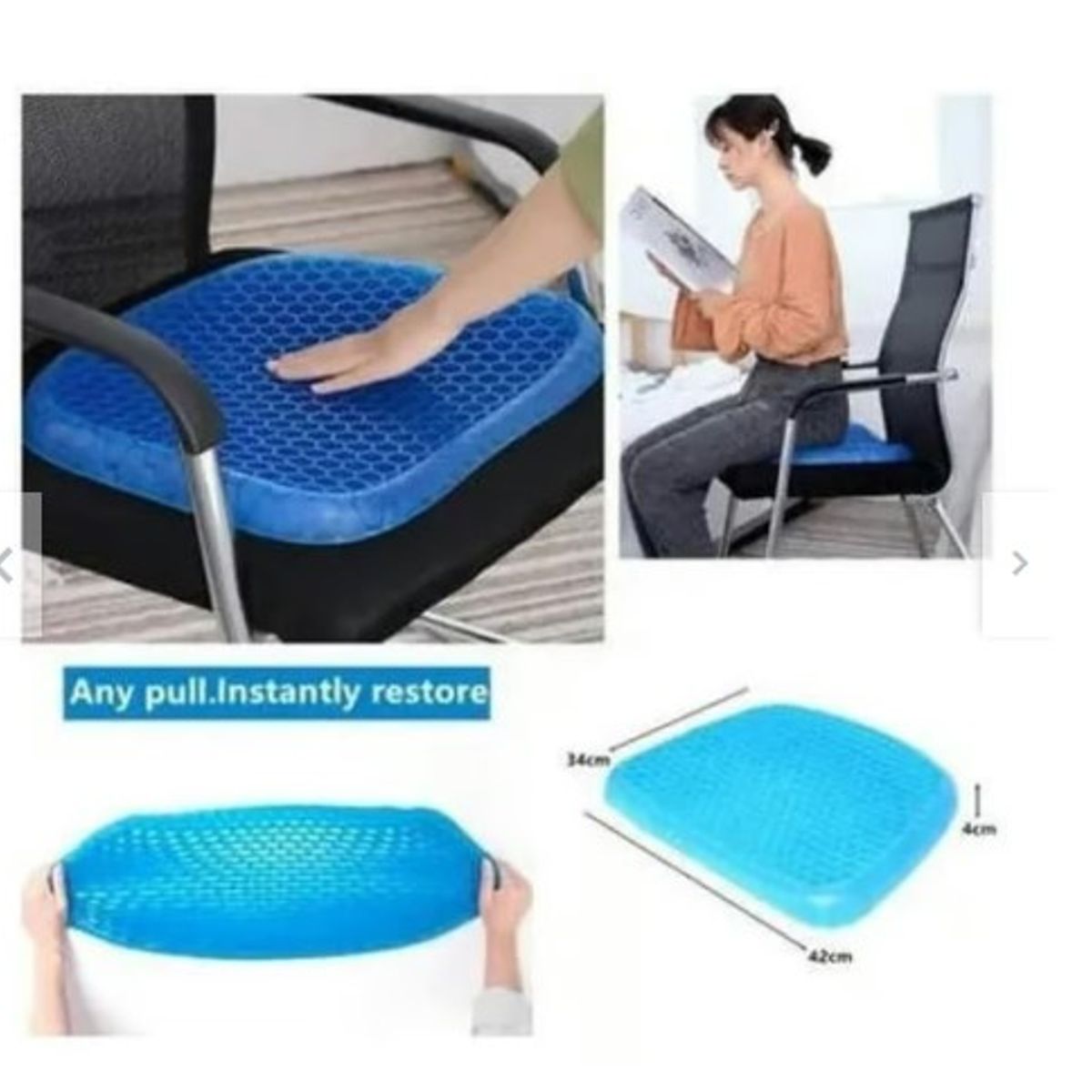 GENERICO - Cojín De Silicona Asiento Funda Antideslizante