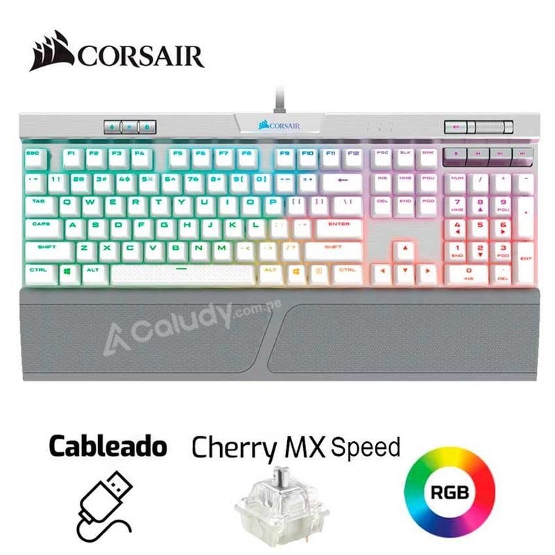CORSAIR - Teclado Mecánico Gamer Corsair K70 RGB MK2 SE - CHERRY MX Speed