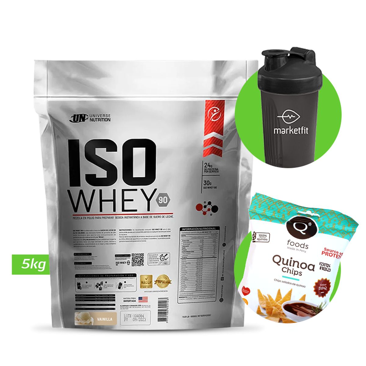 UNIVERSE NUTRITION - ISO WHEY 5 KG PROTEINA UN VAINILLA + REGALOS