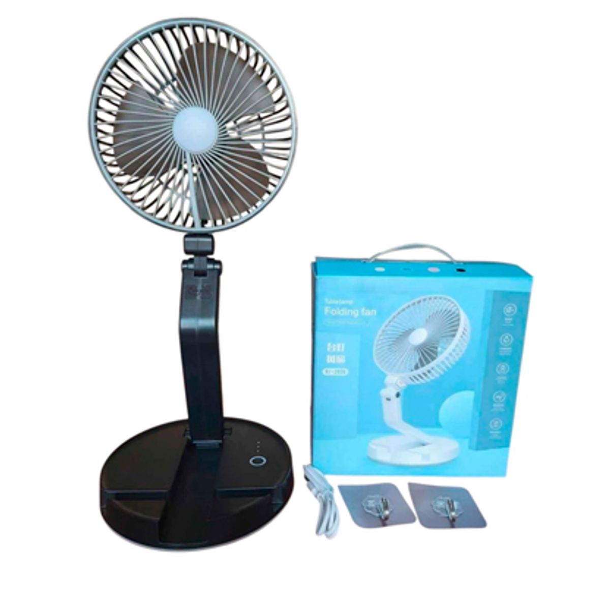 WELL BEING - Ventilador Portátil 4 en 1 con Linterna – Potencia y Comodidad