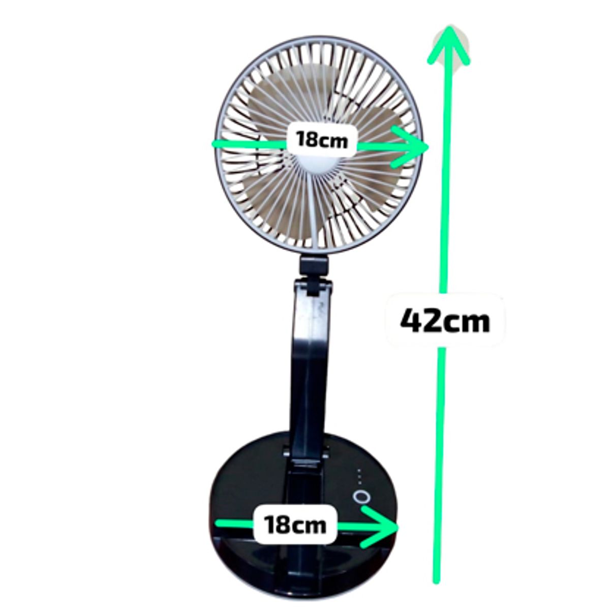 WELL BEING - Ventilador Portátil 4 en 1 con Linterna – Potencia y Comodidad