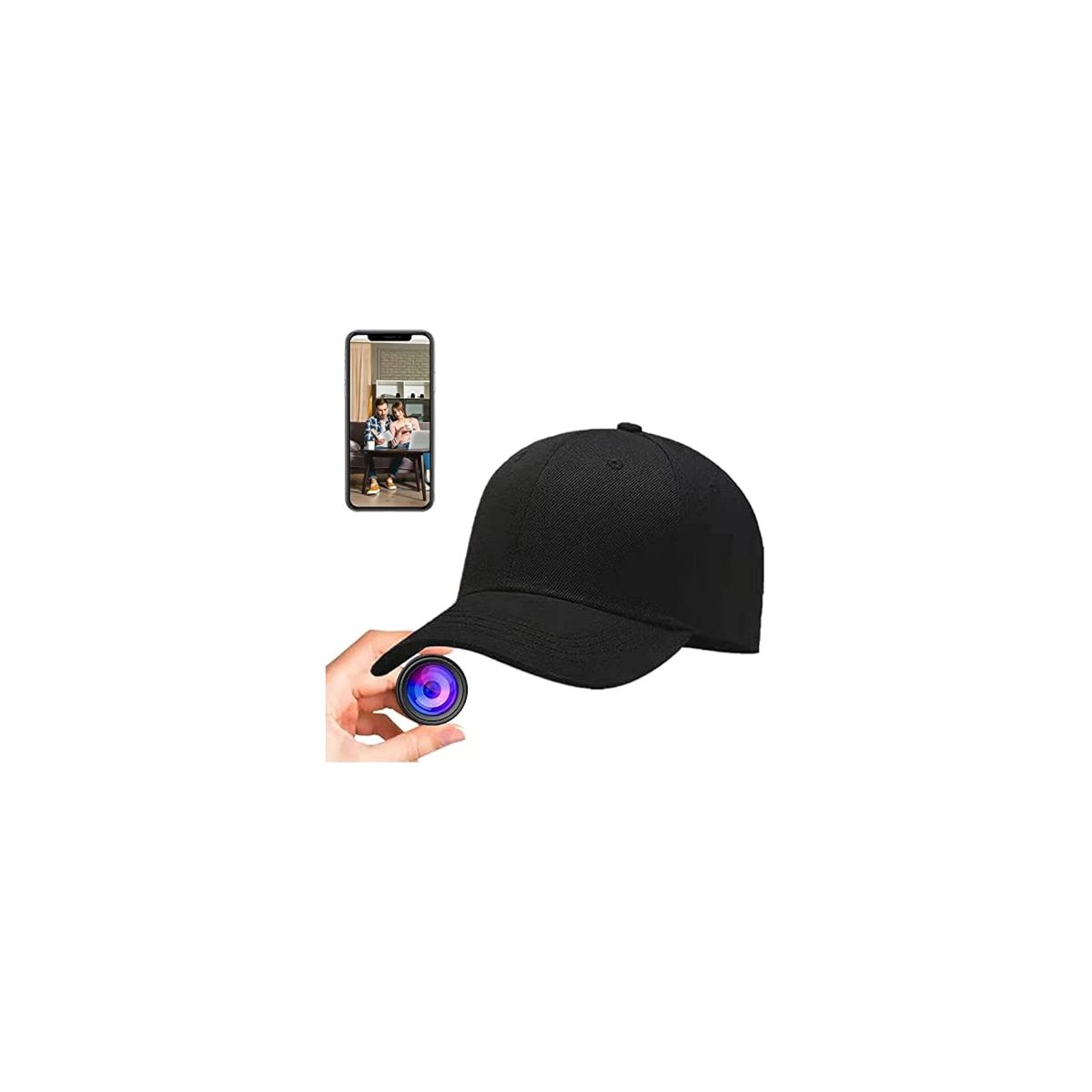 GENERICO - CAMARA GORRA ESPIA FULL HD WIFI GRABA AUDIO Y VIDEO