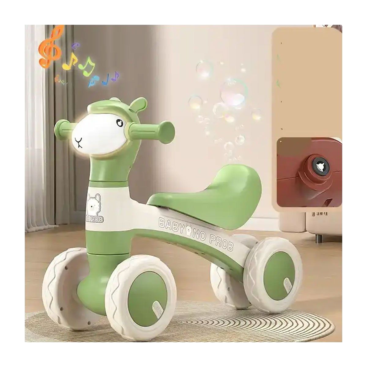 GENERICO - Triciclo Para Niños Infantil Música 4 llantas Verde